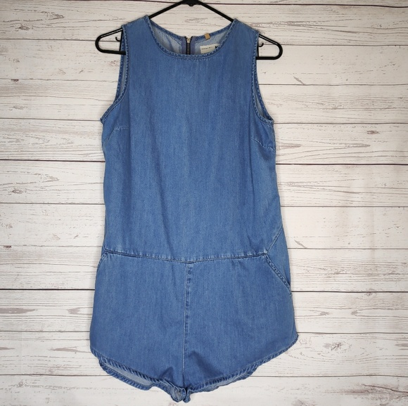 Topshop Pants - Topshop Moto Chambray Romper USA 8